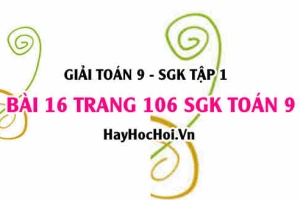 Giải bài 16 trang 106 SGK Toán 9 tập 1